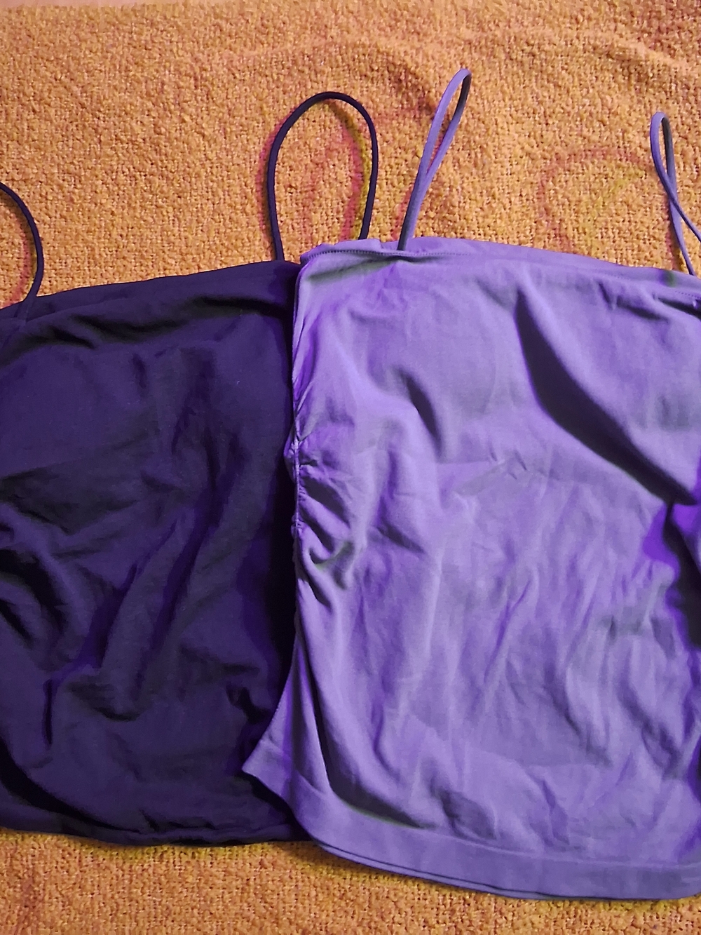 🌟 3/$30. Two Light Nylon Spaghetti-Strap Tank Tops